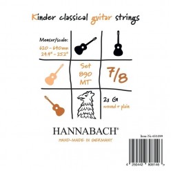 Hannabach 7165172 Struny do gitary klasycznej Serie 890 Gitara dziecięca 7/8 Menzura: 62-64 cm